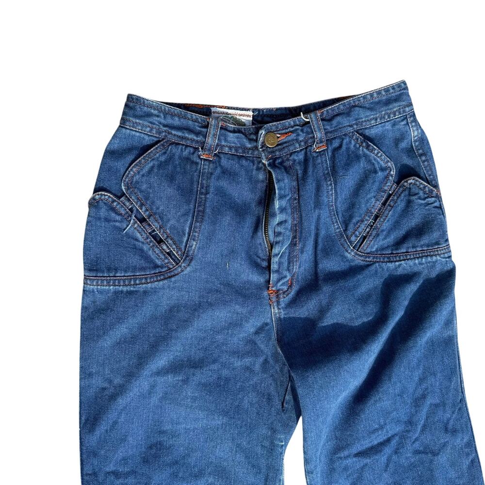 VTG Organically Grown Arpeja Women’s Jeans 13 w 33.5” Inseam Patch Pocket Cotton